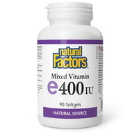 Thumbnail for Natural Factors Mixed Vitamin E 400 i.u. 90 Softgels - Nutrition Plus