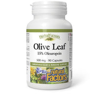 Thumbnail for Natural Factors Olive Leaf Extract 500 mg 90 Capsules - Nutrition Plus