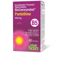 Thumbnail for Natural Factors Pantethine 450mg 60 Softgels - Nutrition Plus