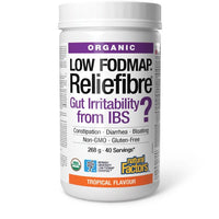 Thumbnail for Natural Factors Reliefibre Organic, Tropical Flavour 268 Grams - Nutrition Plus