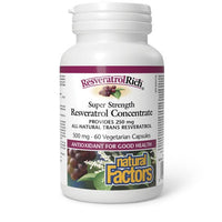 Thumbnail for Natural Factors Resveratrol Concentrate 500mg 60 Capsules - Nutrition Plus