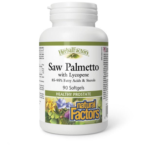 Natural Factors Saw Palmetto with Lycopene 150mg 90 Softgels - Nutrition Plus