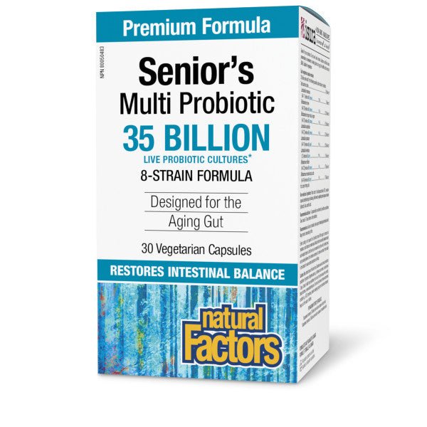 Natural Factors Senior’s Multi Probiotic 35 Billion 30 Veg Capsules - Nutrition Plus