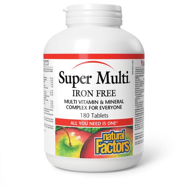 Natural Factors Super Multi Iron Free Tablets - Nutrition Plus