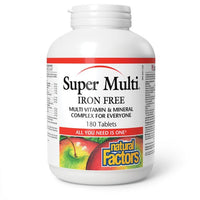 Thumbnail for Natural Factors Super Multi Iron Free Tablets - Nutrition Plus