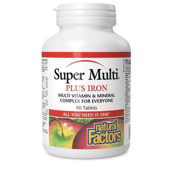 Natural Factors Super Multi Plus Iron Tablets - Nutrition Plus