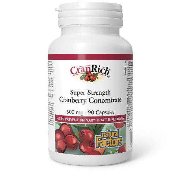 Natural Factors Super Strength Cranberry Concentrate 500mg - Nutrition Plus