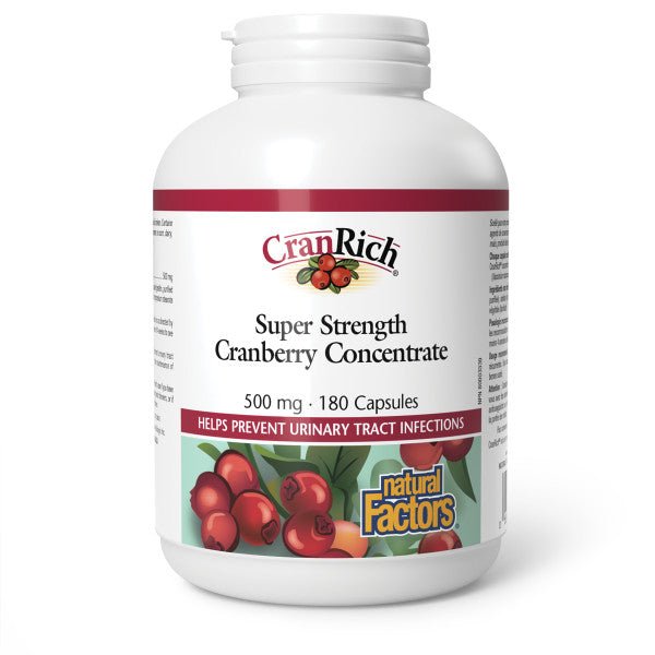 Natural Factors Super Strength Cranberry Concentrate 500mg - Nutrition Plus