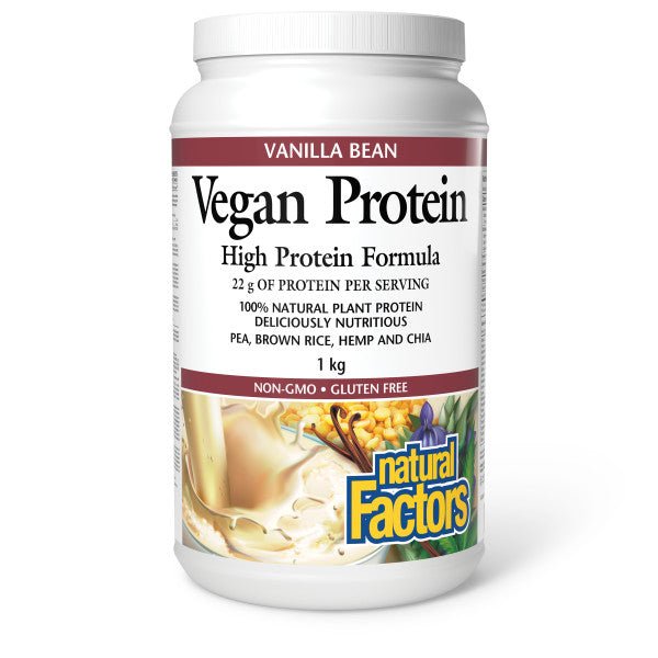 Natural Factors Vegan Protein High Protein Formula 1 kg - Nutrition Plus