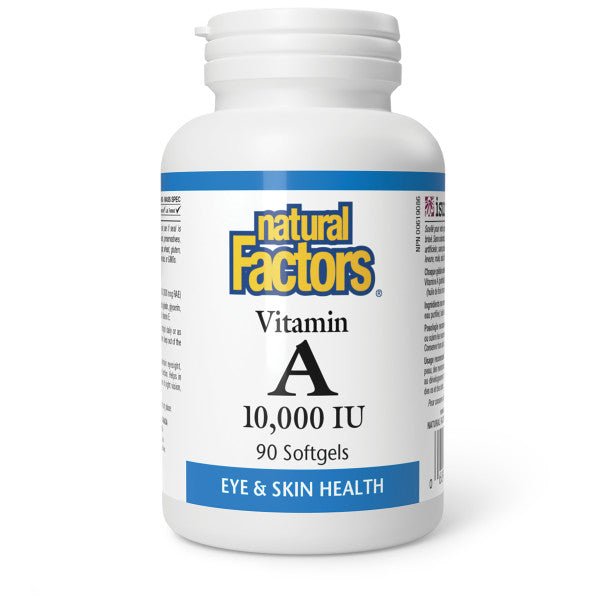 Natural Factors Vitamin A 10,000 IU 90 Softgels - Nutrition Plus