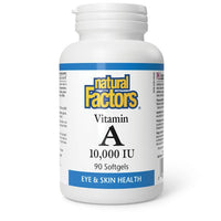 Thumbnail for Natural Factors Vitamin A 10,000 IU 90 Softgels - Nutrition Plus