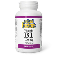 Thumbnail for Natural Factors Vitamin B1 100mg 90 Tablets - Nutrition Plus