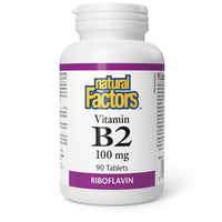 Thumbnail for Natural Factors Vitamin B2 100mg 90 Tablets - Nutrition Plus