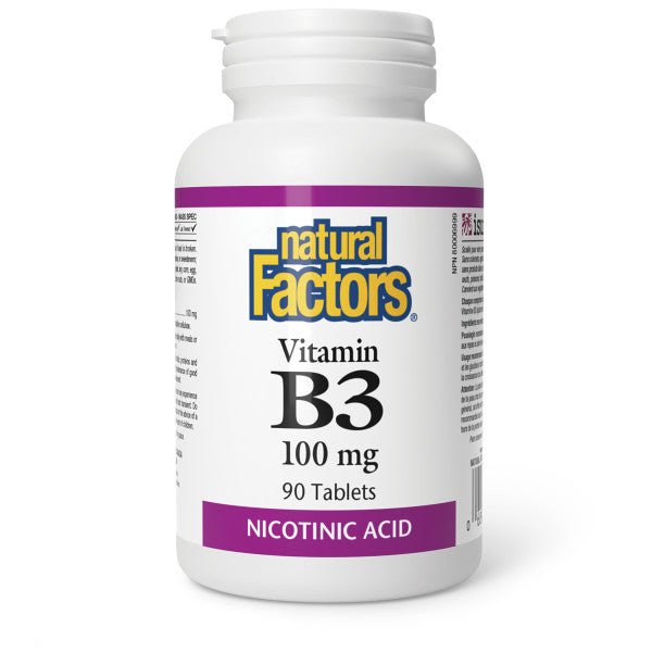 Natural Factors Vitamin B3 100mg 90 Tablets - Nutrition Plus