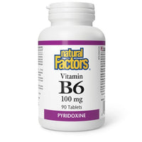 Thumbnail for Natural Factors Vitamin B6 100mg 90 Tablets - Nutrition Plus