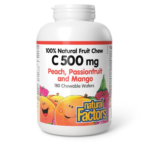 Natural Factors Vitamin C 500mg 180 Wafers - Nutrition Plus