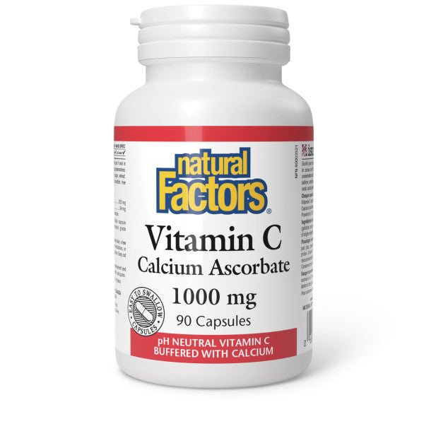 Natural Factors Vitamin C Calcium Ascorbate 1000mg 90 Capsules - Nutrition Plus