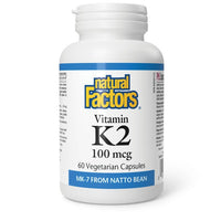 Thumbnail for Natural Factors Vitamin K2 100mcg 60 Veg Capsules - Nutrition Plus