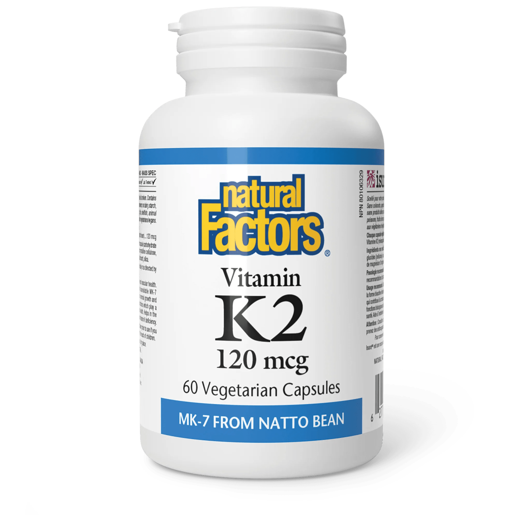 Natural Factors Vitamin K2 120mcg 60 Veg Capsules - Nutrition Plus