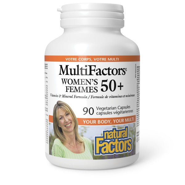 Natural Factors Women’s 50+, MultiFactors 90 Veg Capsules - Nutrition Plus
