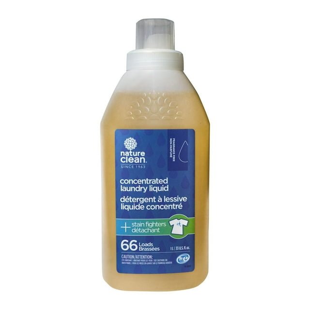 Nature Clean Laundry Liquid 1L 66 Loads, Unscented - Nutrition Plus