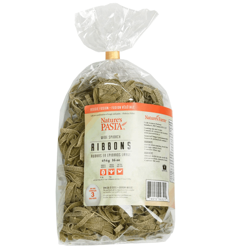 Nature's Farm Spinach Fettuccine 454 grams - Nutrition Plus