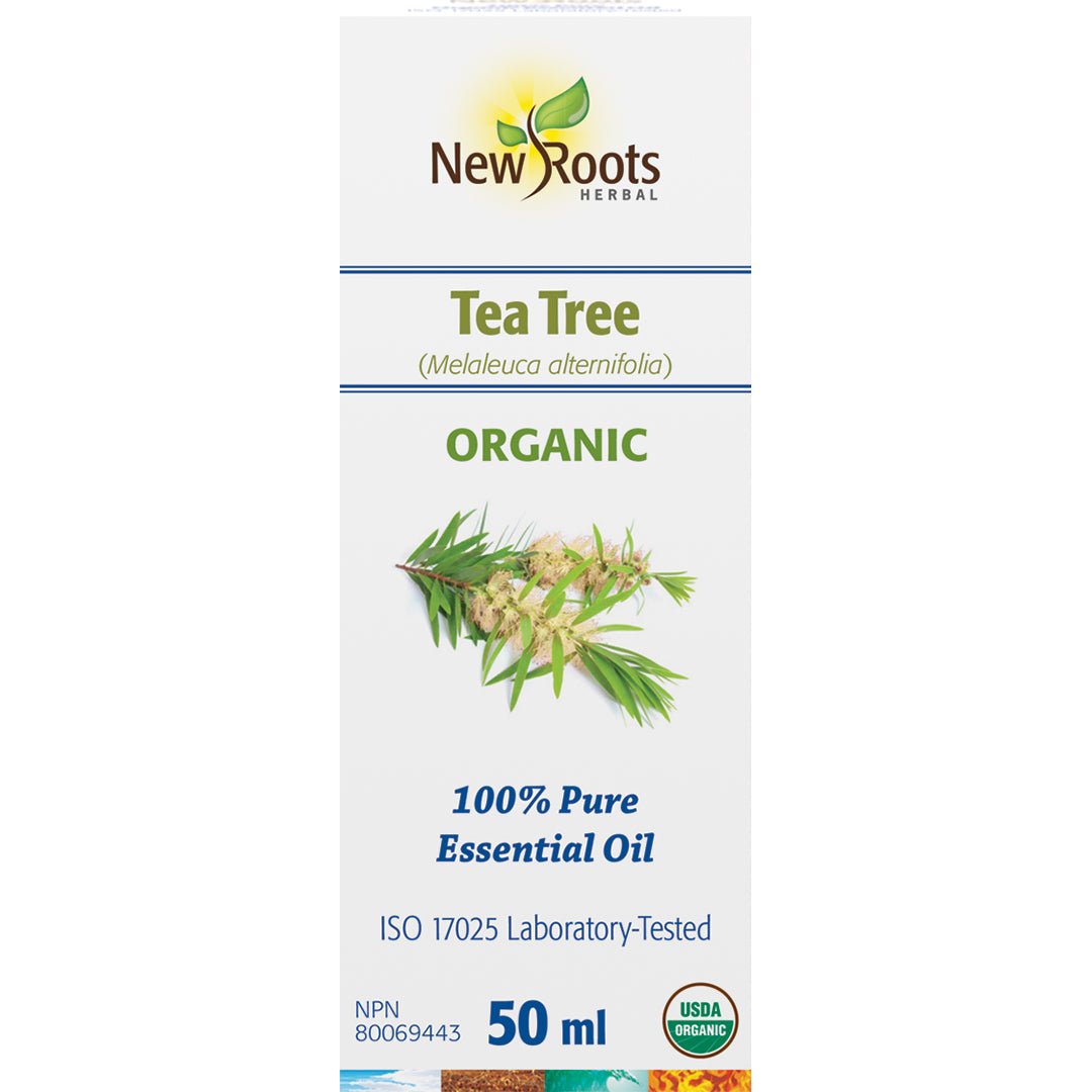 New Roots 100% Pure Essential Oil Organic Tea Tree 50 mL - Nutrition Plus