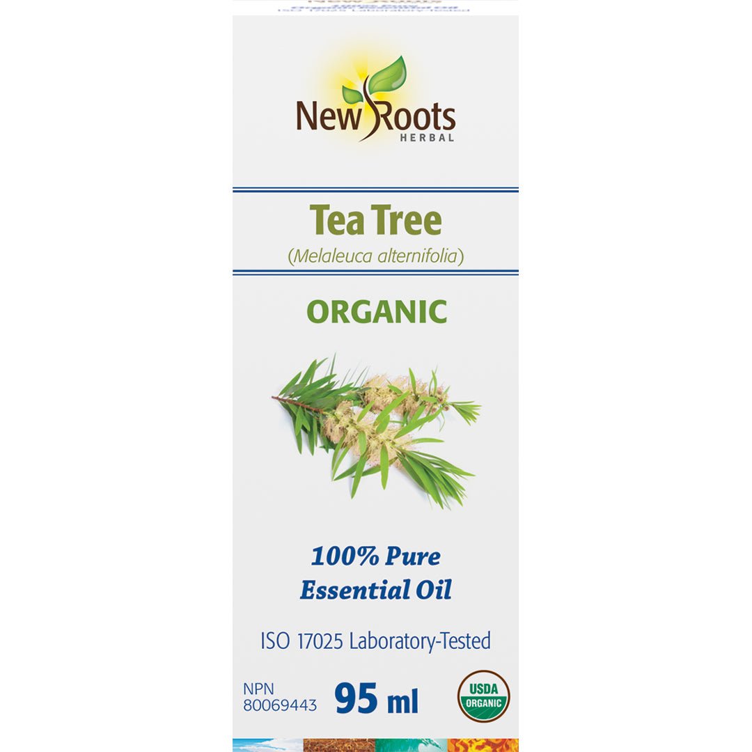New Roots 100% Pure Essential Oil Organic Tea Tree 95 mL - Nutrition Plus