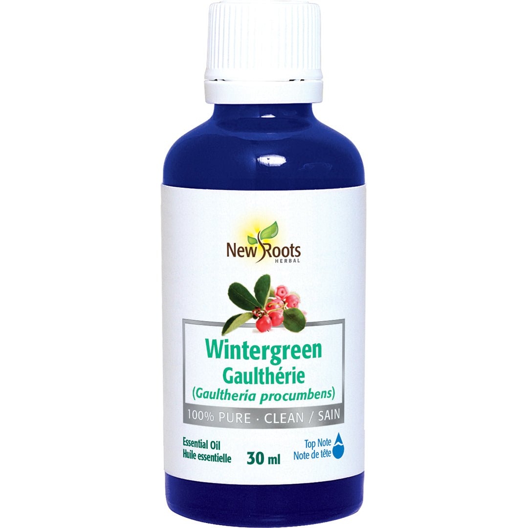 New Roots 100% Pure Wintergreen Essential Oil 30mL - Nutrition Plus