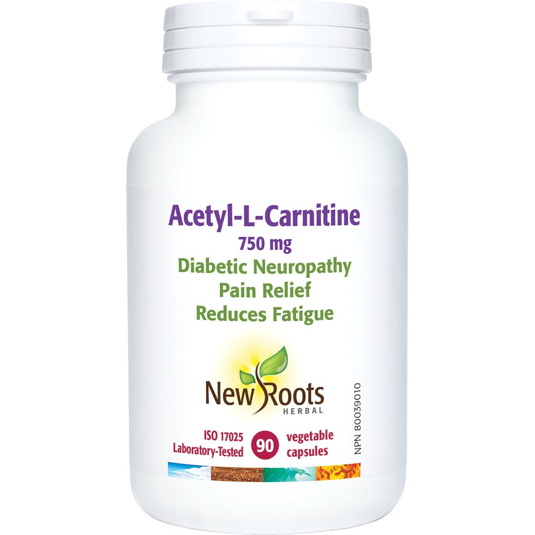 New Roots Acetyl L-Carnitine 750 mg 90 Veg Capsules - Nutrition Plus