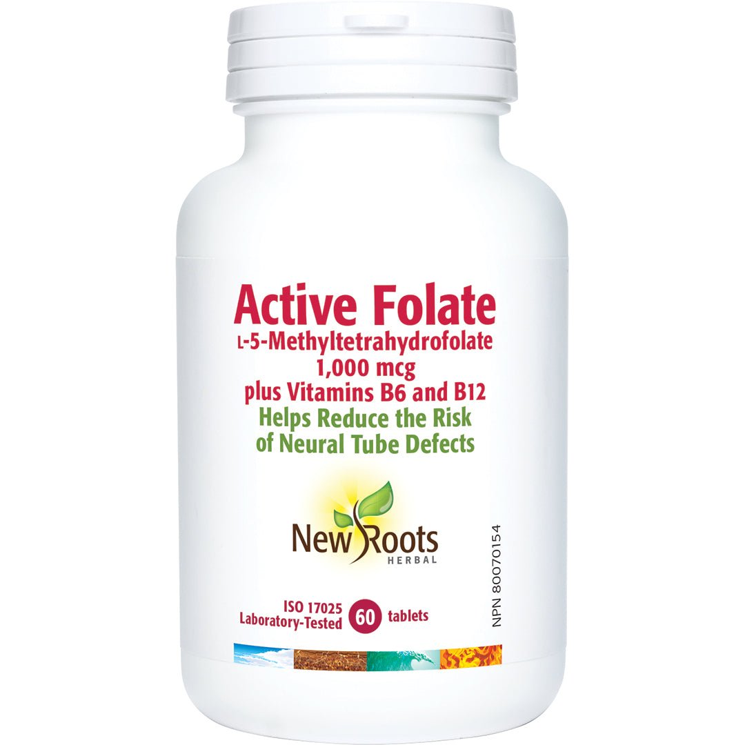 New Roots Active Folate 60 Tablets - Nutrition Plus