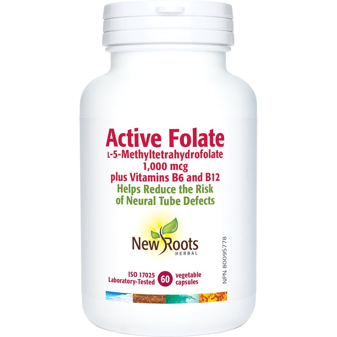 New Roots Active Folate 60 Veg Capsules - Nutrition Plus