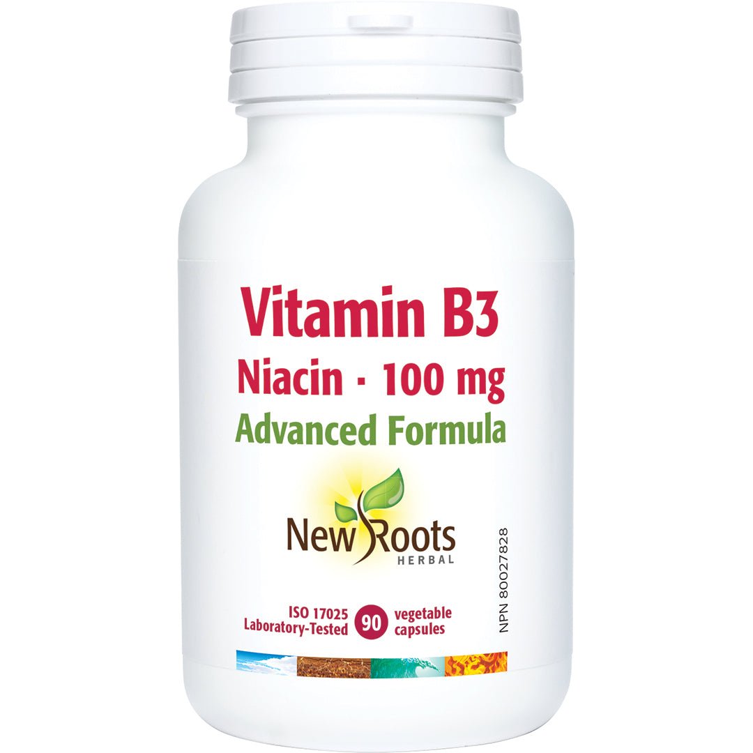 New Roots B3 Niacin 100 mg. 90 Capsules - Nutrition Plus
