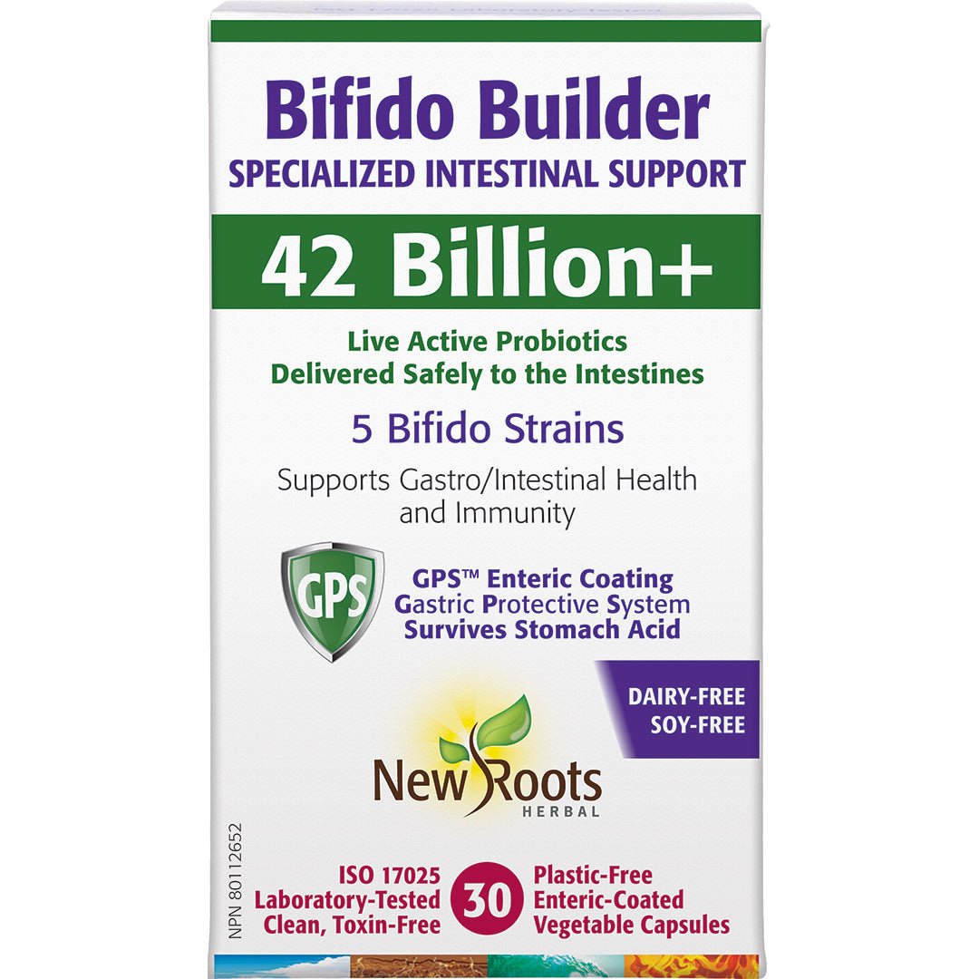 New Roots Bifido Builder 42 Billion 30 Veg Capsules - Nutrition Plus
