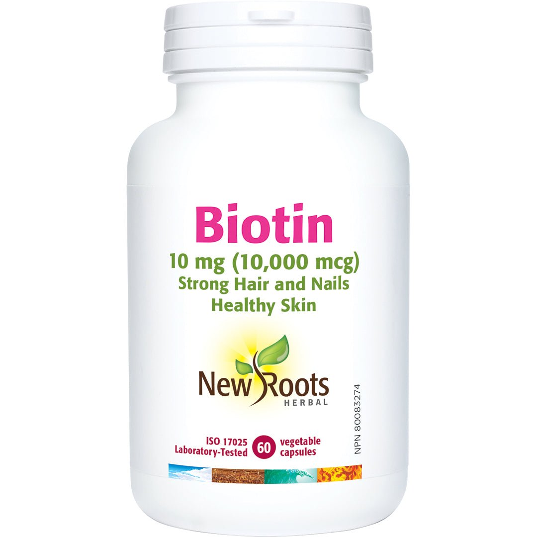 New Roots Biotin 10,000 mcg Veg Capsules - Nutrition Plus