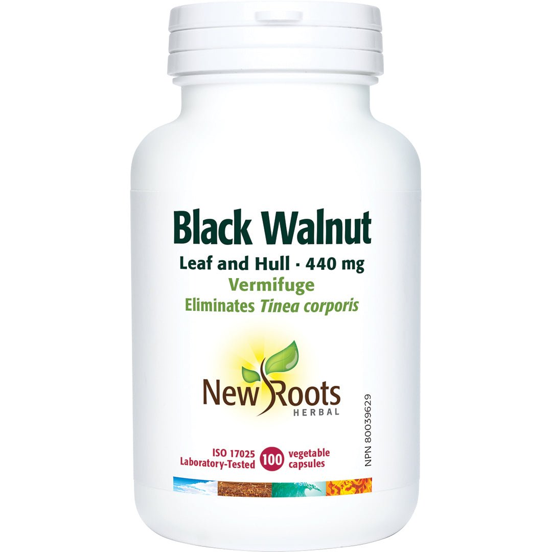 New Roots Black Walnut Leaves & Hulls 100 Veg Capsules - Nutrition Plus