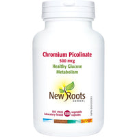 Thumbnail for New Roots Chromium Picolinate 500 mcg 100 Veg Capsules - Nutrition Plus