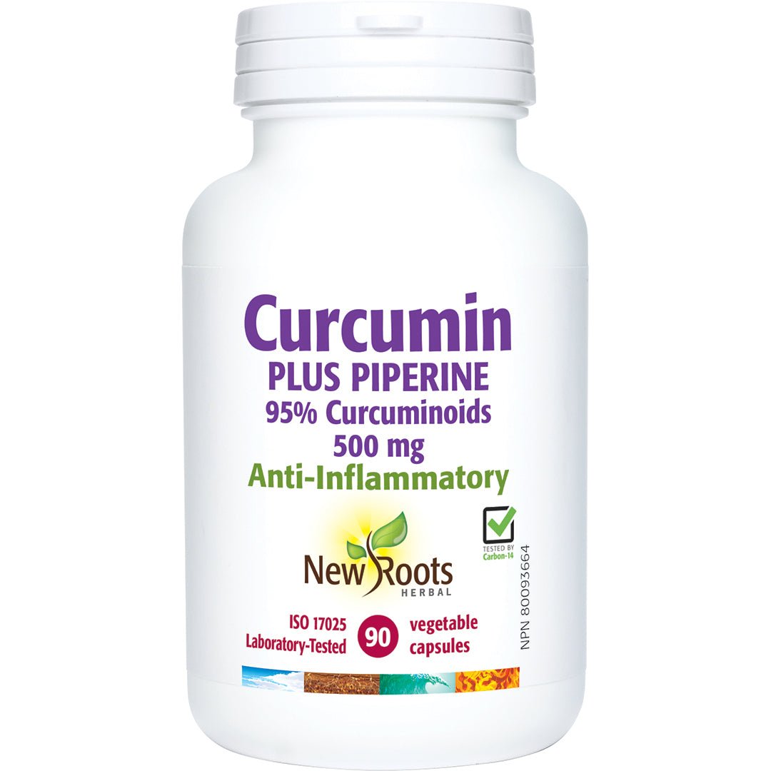 New Roots Curcumin Plus Piperine 90 Veg Capsules - Nutrition Plus