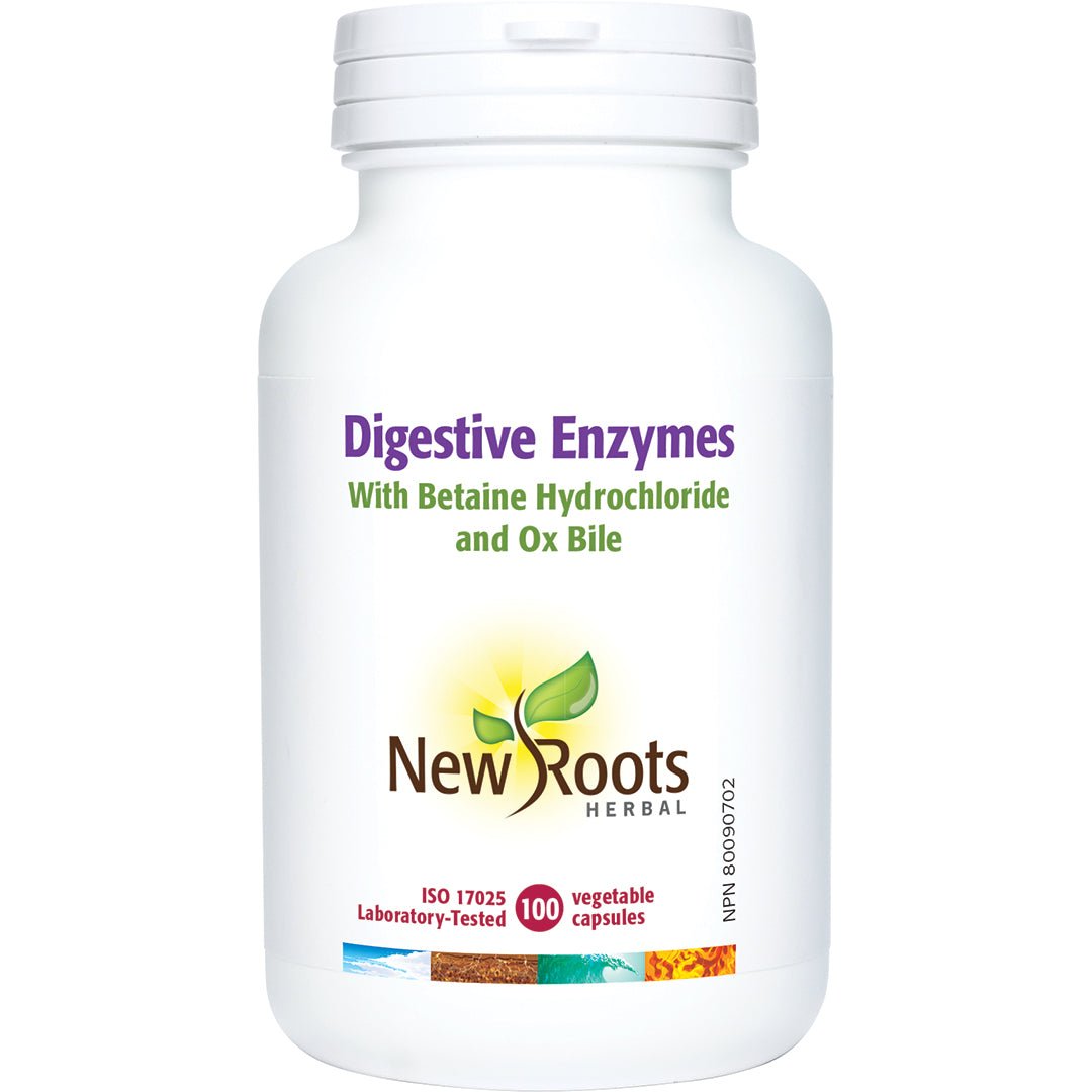 New Roots Digestive Enzymes 100 Veg Capsules - Nutrition Plus