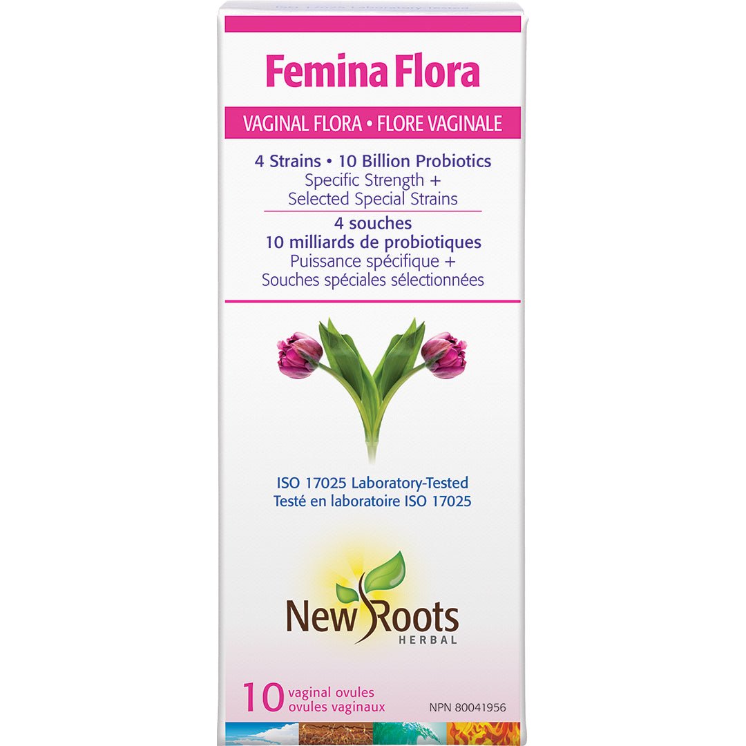 New Roots Femina Flora 10 Vaginal Ovules - Nutrition Plus