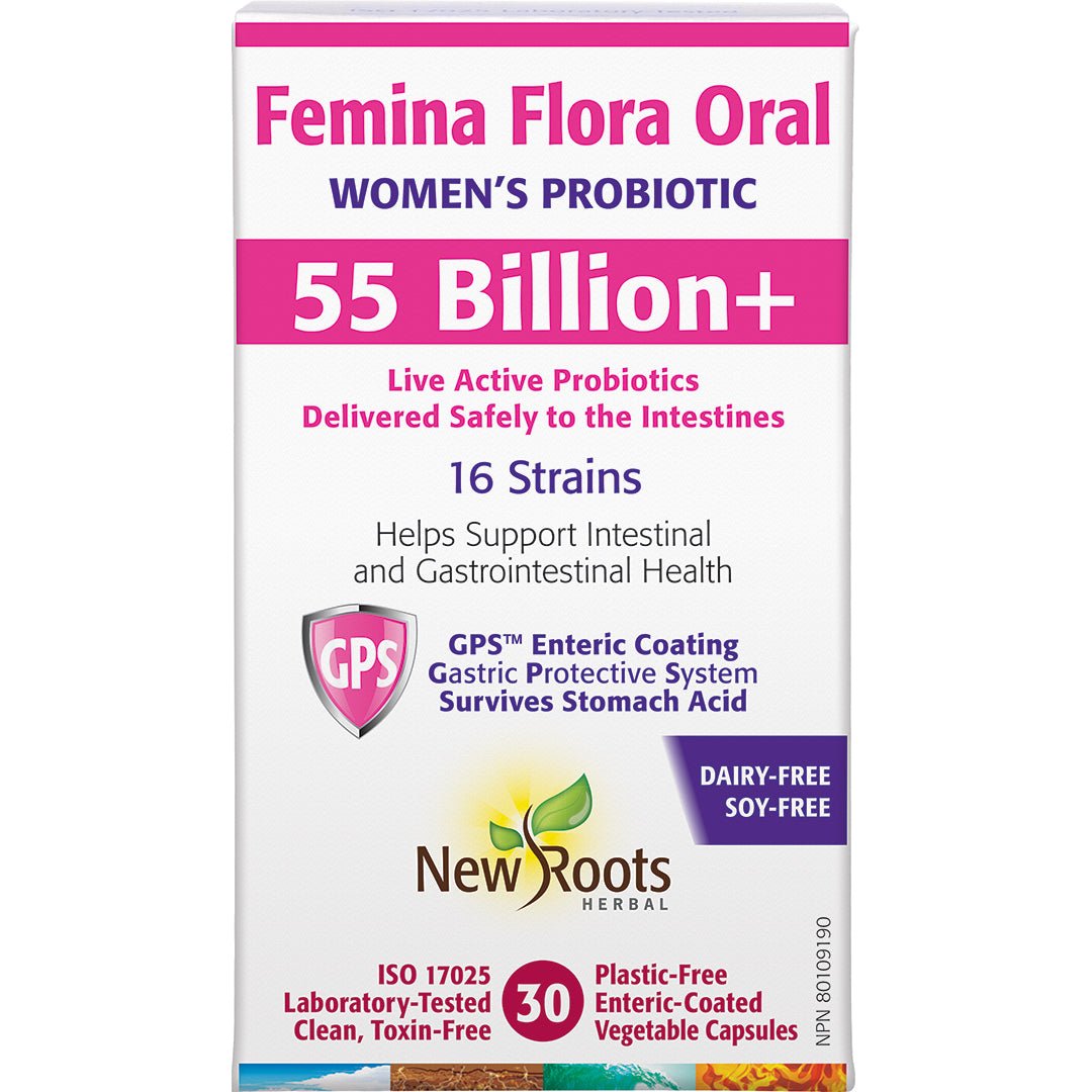 New Roots Femina Flora Oral 30 Enteric Coated Veg Capsules - Nutrition Plus