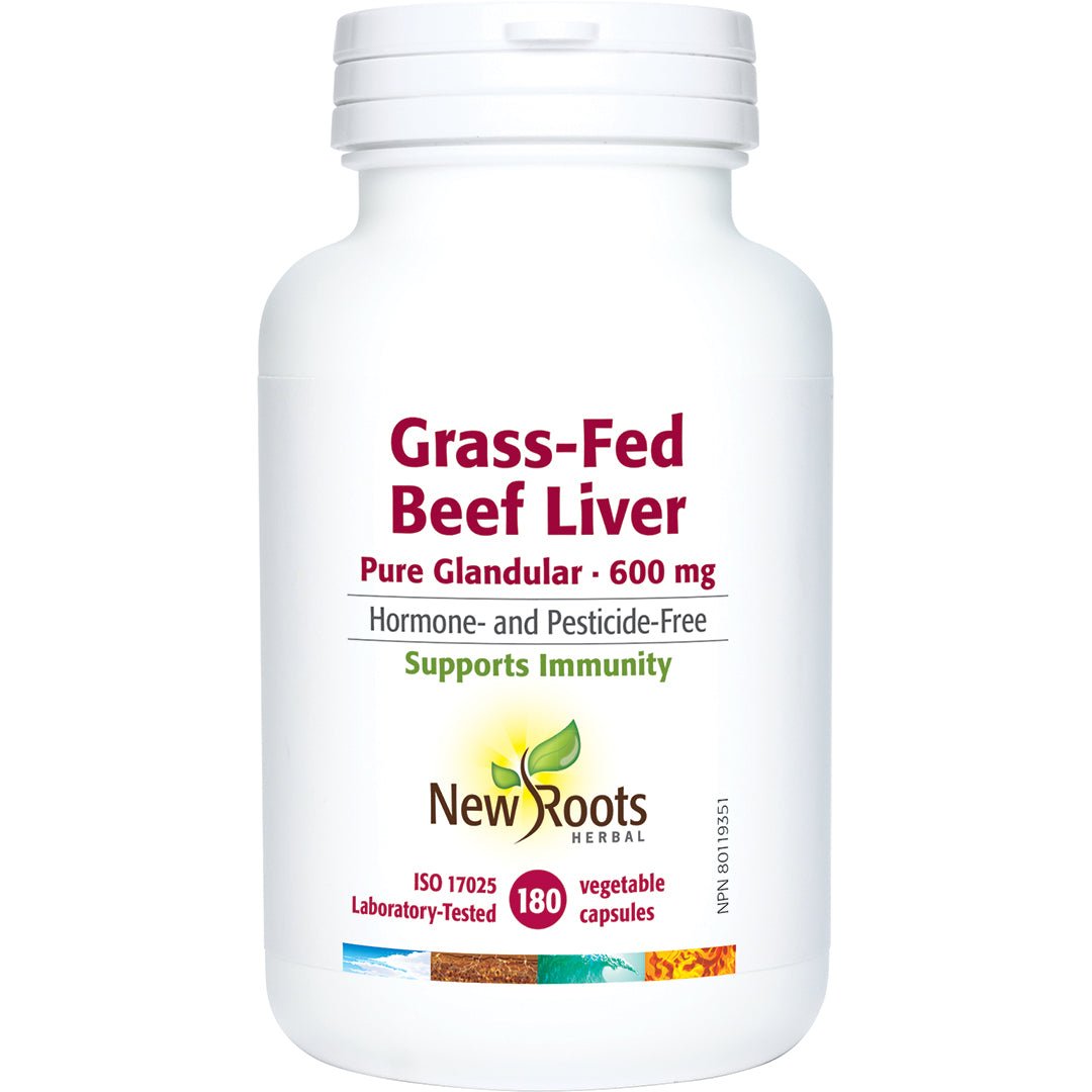 New Roots Grass-Fed Beef Liver 180 Veg Capsules - Nutrition Plus