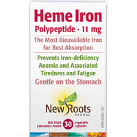 Thumbnail for New Roots Heme Iron Polypeptide 30 Veg Capsules - Nutrition Plus