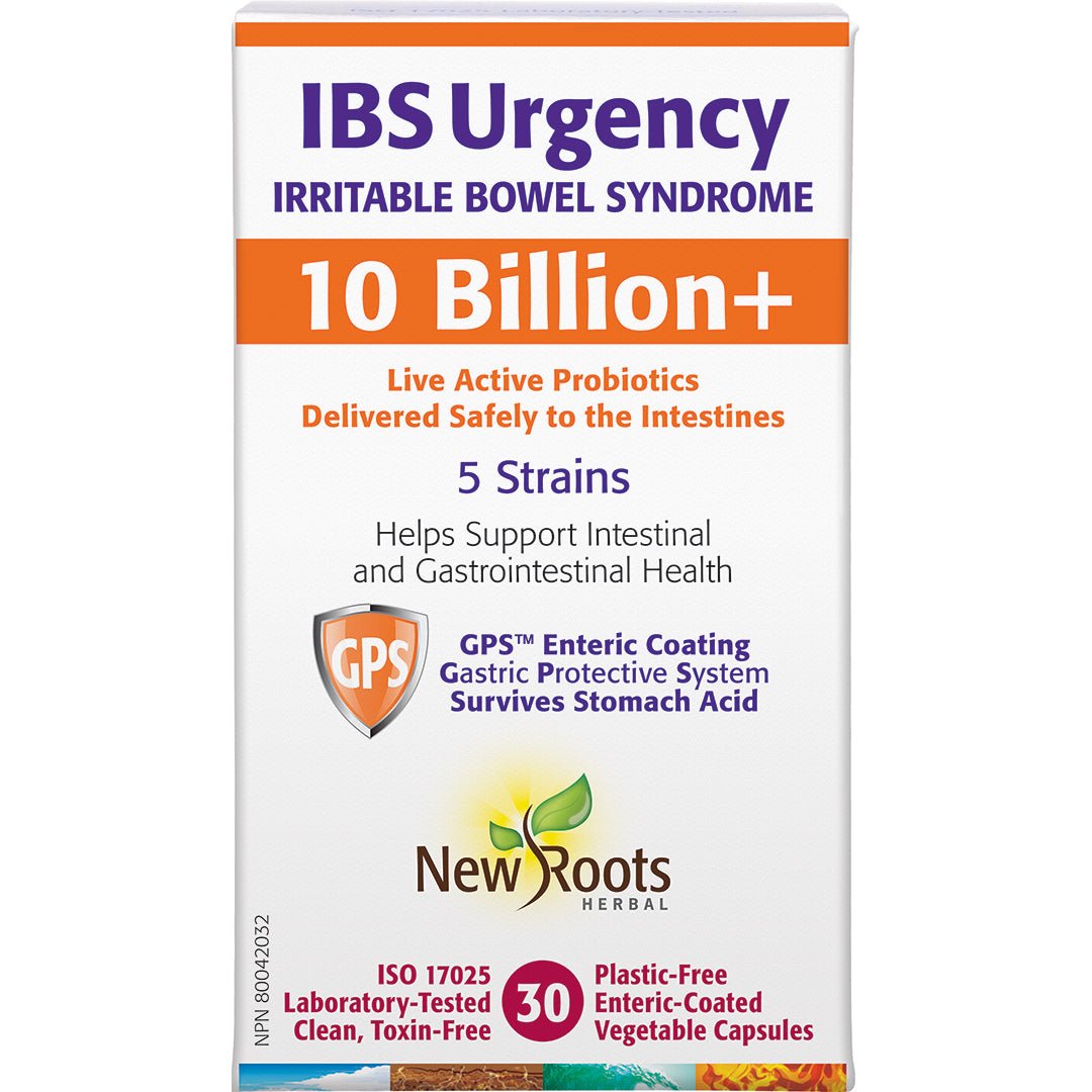New Roots IBS Urgency 10 Billion 30 Veg Capsules - Nutrition Plus