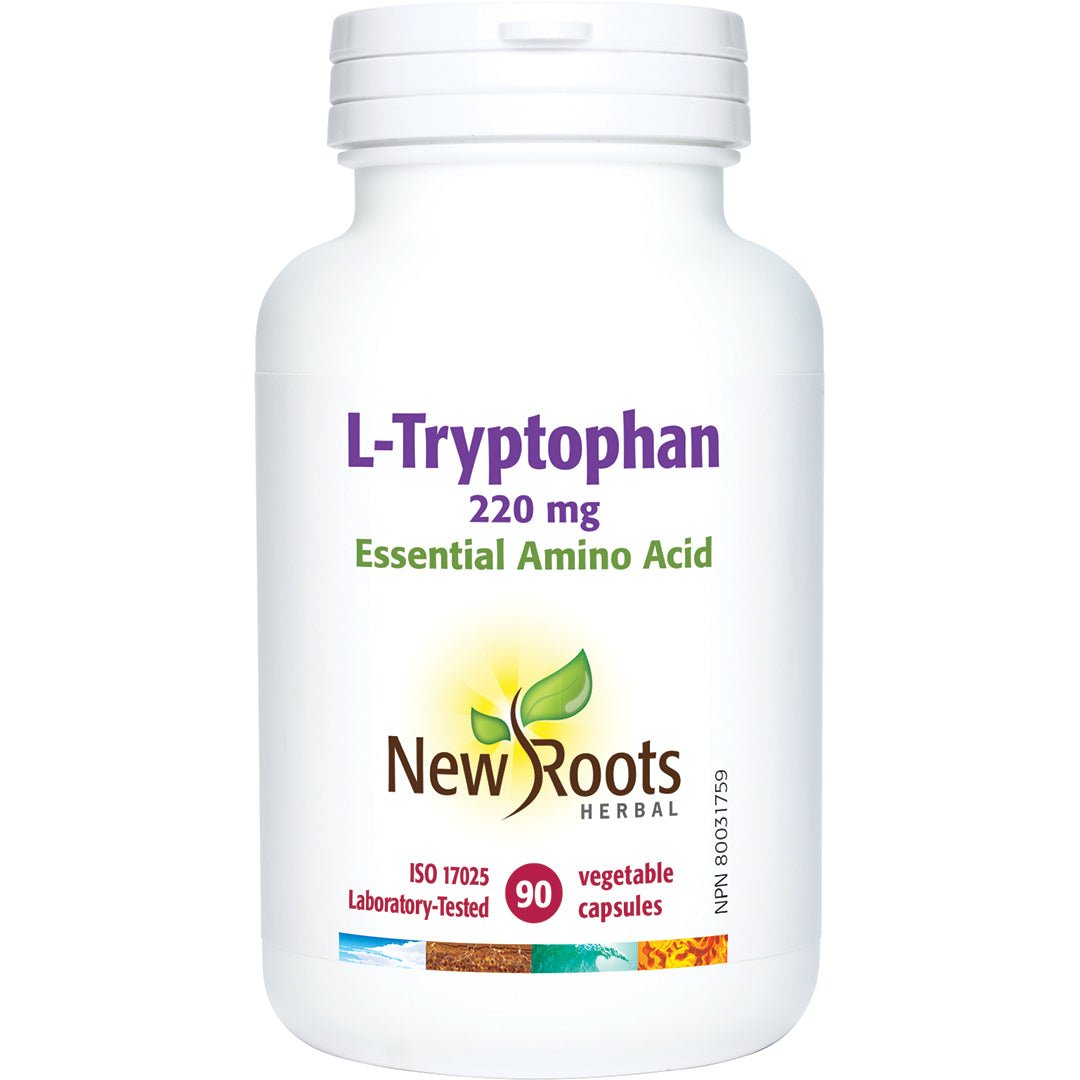 New Roots L-Tryptophan 220mg 90 Veg Capsules - Nutrition Plus