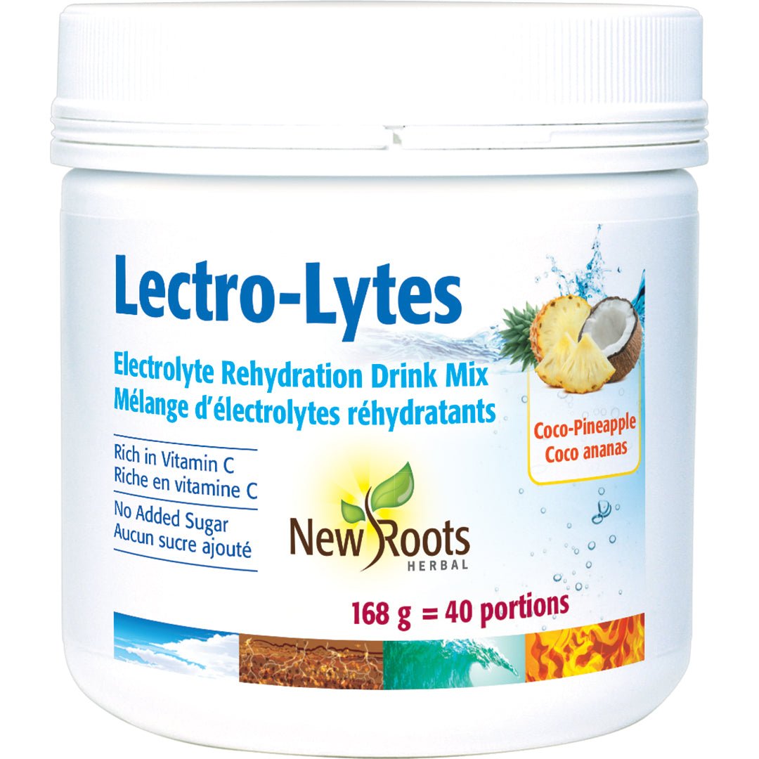 New Roots Lectro-Lytes Coco‑Pineapple 168 Grams 40 Servings - Nutrition Plus