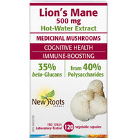 Thumbnail for New Roots Lion’s Mane 120 Veg Capsules - Nutrition Plus