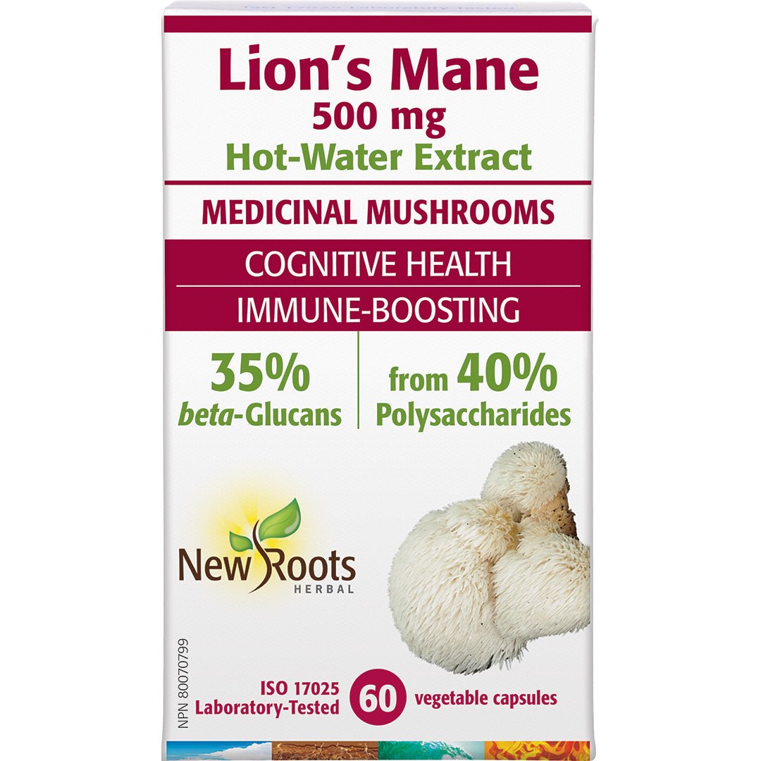 New Roots Lion’s Mane 60 Vegetarian Capsules - Nutrition Plus