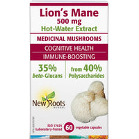 Thumbnail for New Roots Lion’s Mane 60 Vegetarian Capsules - Nutrition Plus