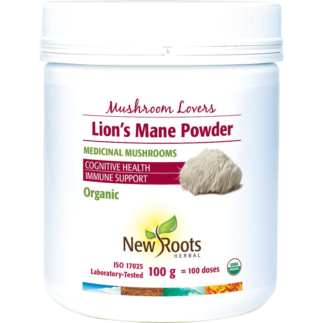 New Roots Lion’s Mane Powder 100 Grams - Nutrition Plus